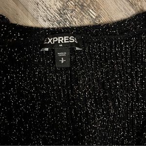 ✨EUC✨ Express Sparkly Sweater in Black & Gold Size S